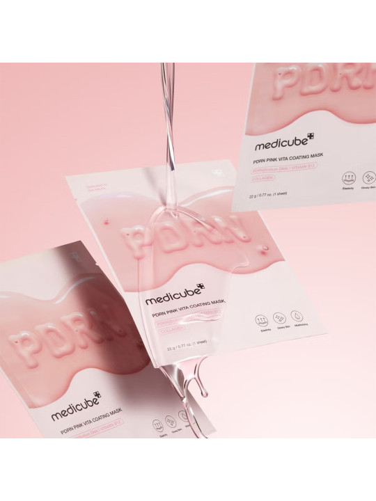 Medicube PDRN Pink Vita Coating Mask - Mascarilla para Reafirmar e Iluminar
