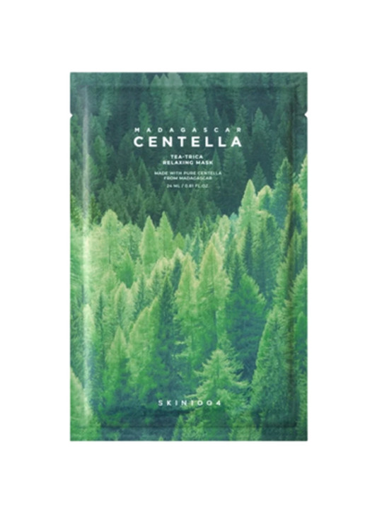 SKIN1004 Tea-Trica Relaxing Mask - Mascarilla de Tela Calmante con Árbol de Té y BHA para Piel con Acné
