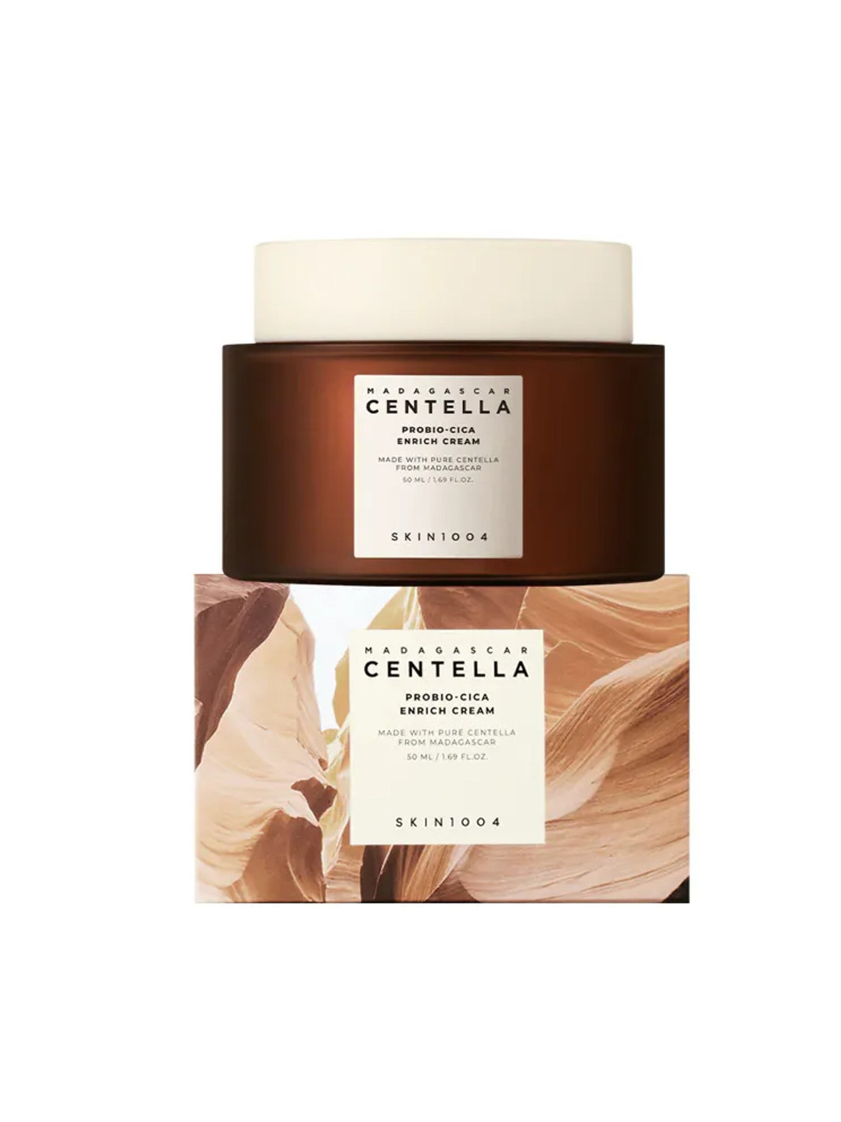 SKIN1004 Madagascar Centella Probio-Cica Enrich Cream - Crema Nutritiva con Centella Fermentada, Karité y Ceramidas